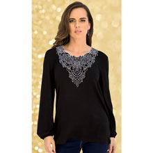 Dramatically Embroidered Top 