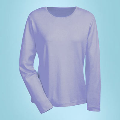 The Classic Long Sleeve Cotton Tee - Lilac