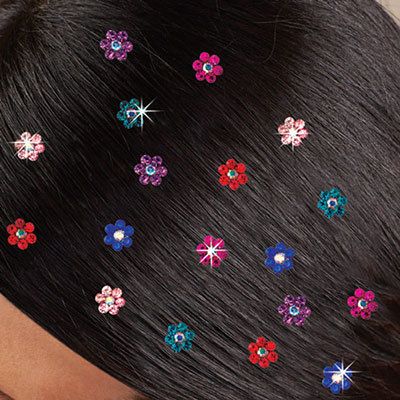 Crystal Flower Hair Accents 