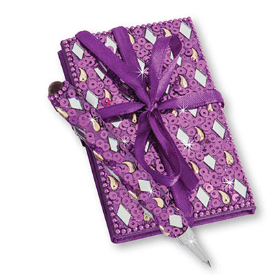 Purple Bejeweled Notebook & Pen Set
