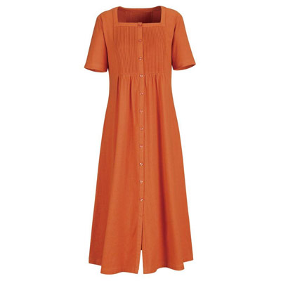 Fuss-Free Long Cotton Dress | The Paragon Catalog