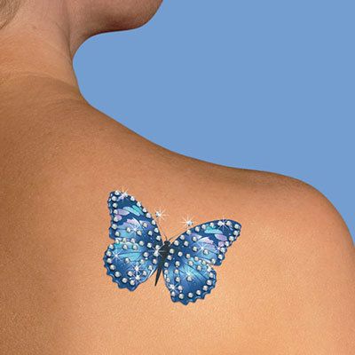 Blingy Butterfly Tattoo 