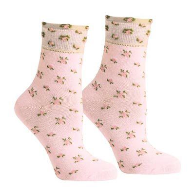 Victorian Rosebud Socks 