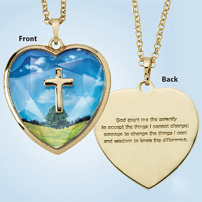 Heart Serenity Prayer Necklace | The Paragon