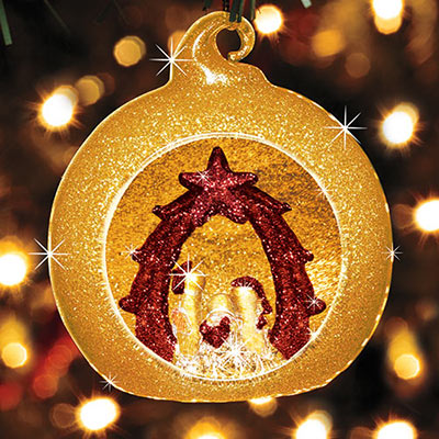 Handblown Nativity Ornament