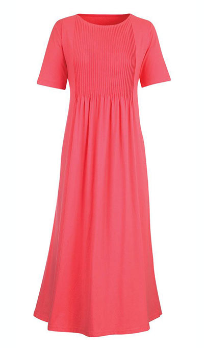 Neat Pleat Dress - Pink
