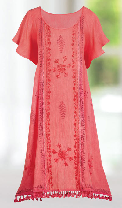 Tassel Embroidered Dress