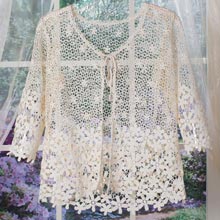 Floral Crocheted Cardigan