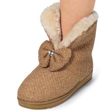 Fuzzy Bow Boots