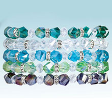 Crystal & Bling Bracelets - Set of 5