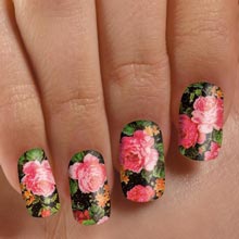 Rose Bouquet Nail Appliqu&egraves