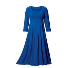 Long Easy-Fit Pleated Dress
