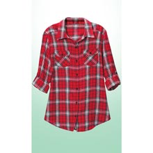 Red Plaid Flannel Shirt