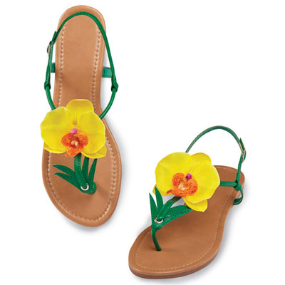 Yellow Orchid Sandals