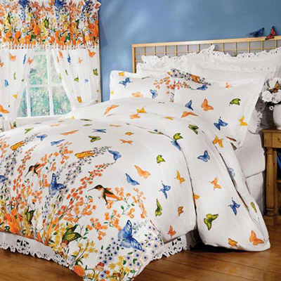 Butterfly Dreams Drapery Panel Pair with Tie-Backs