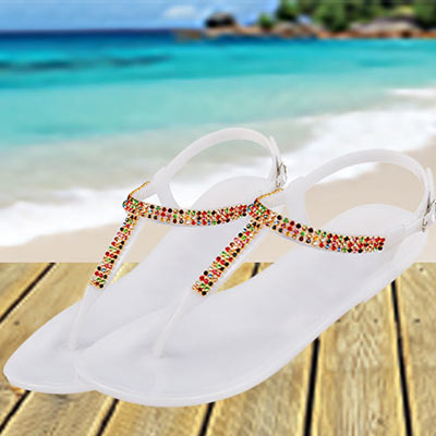 Colourful Crystal Sandals
