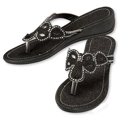 Blinged-Out Sandals 