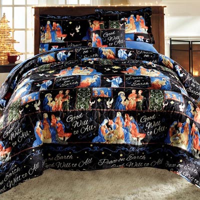 Peace on Earth Quilt Set & Accessory