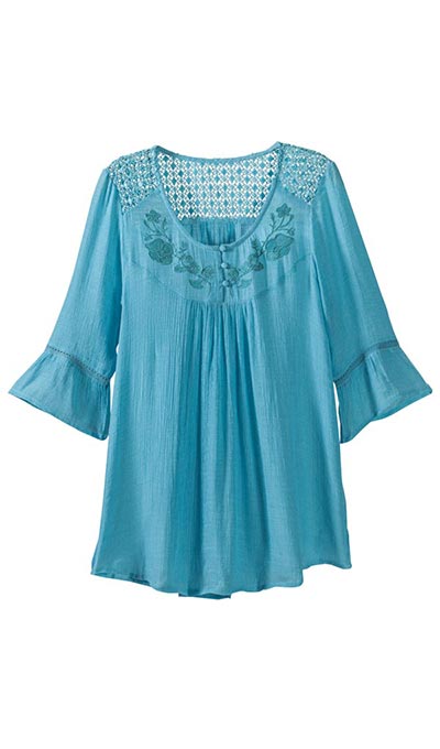 Flirty Embroidered Blouse | The Added Touch
