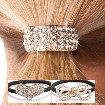 Blinged-Out Ponytail Holders 