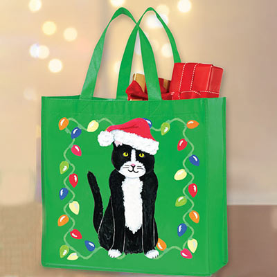 Meowy Christmas Cat Tote