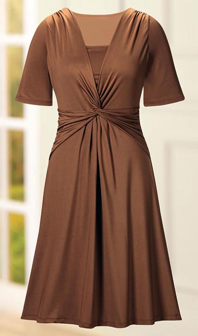 Knot Front Empire Dress