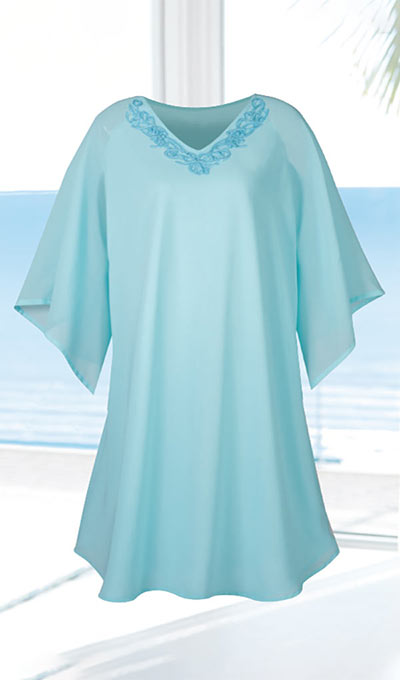 Embroidered Chiffon Cover-Up