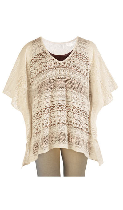 Crocheted Lace Poncho