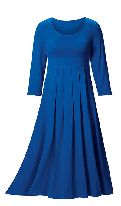 Long Easy-Fit Pleated Dress
