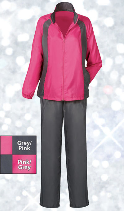 Pink Jacket/Grey Pant Slimming & Sporty Jog Set