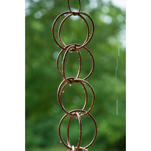 Polished Copper Rain Chain 4
